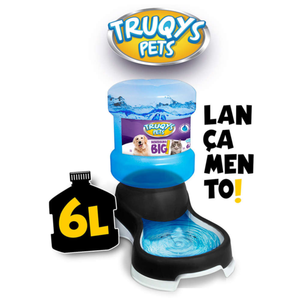 Bebedouro Automático Truqys Pets Preto com Galão 6L - Image 3