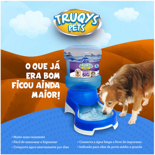 Bebedouro Automático Truqys Pets Preto com Galão 6L - Image 4