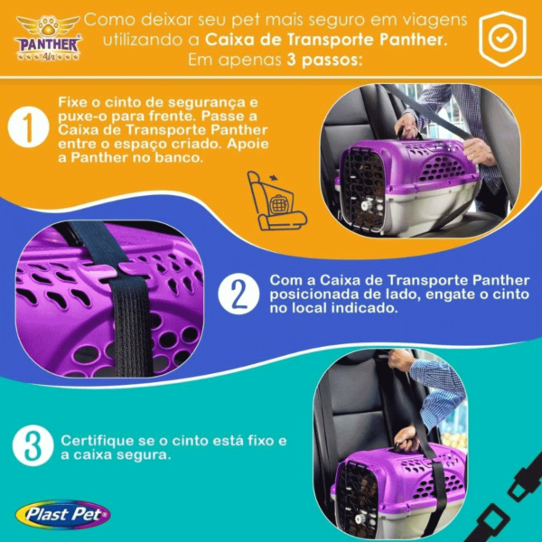 Caixa de Transporte Panther Plast Pet Taupe - Image 3